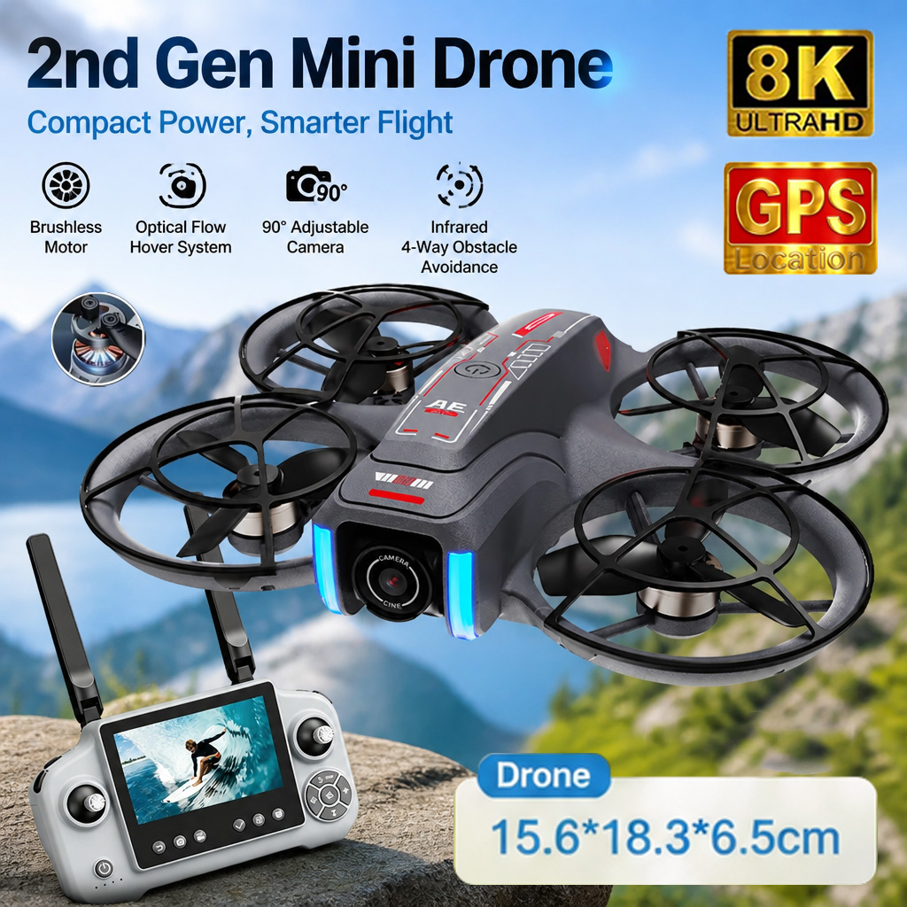 Мини-дрон AE21 с двумя камерам – обзор и цена Drone Camera Lens